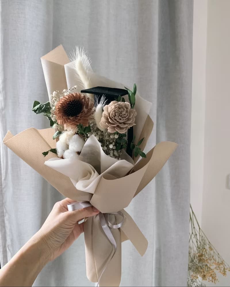 畢業快樂乾燥花束 向日葵 畢業花束 情人花束 告白