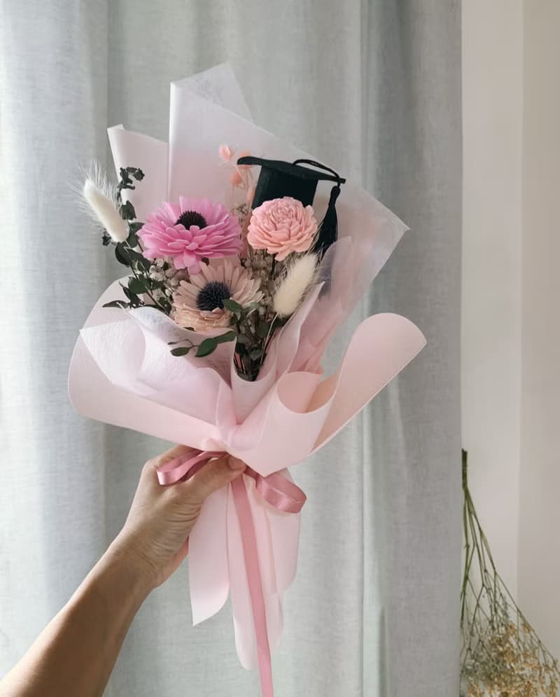 畢業快樂乾燥花束 向日葵 畢業花束 情人花束 告白