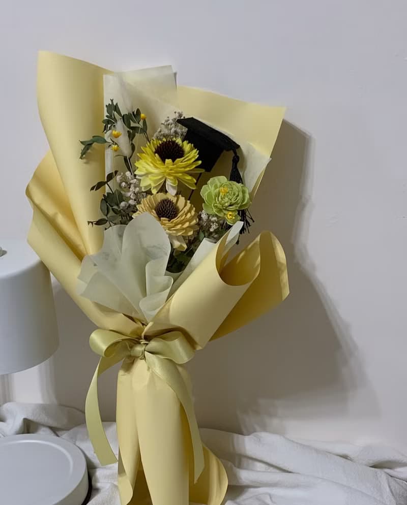 畢業快樂乾燥花束 向日葵 畢業花束 情人花束 告白