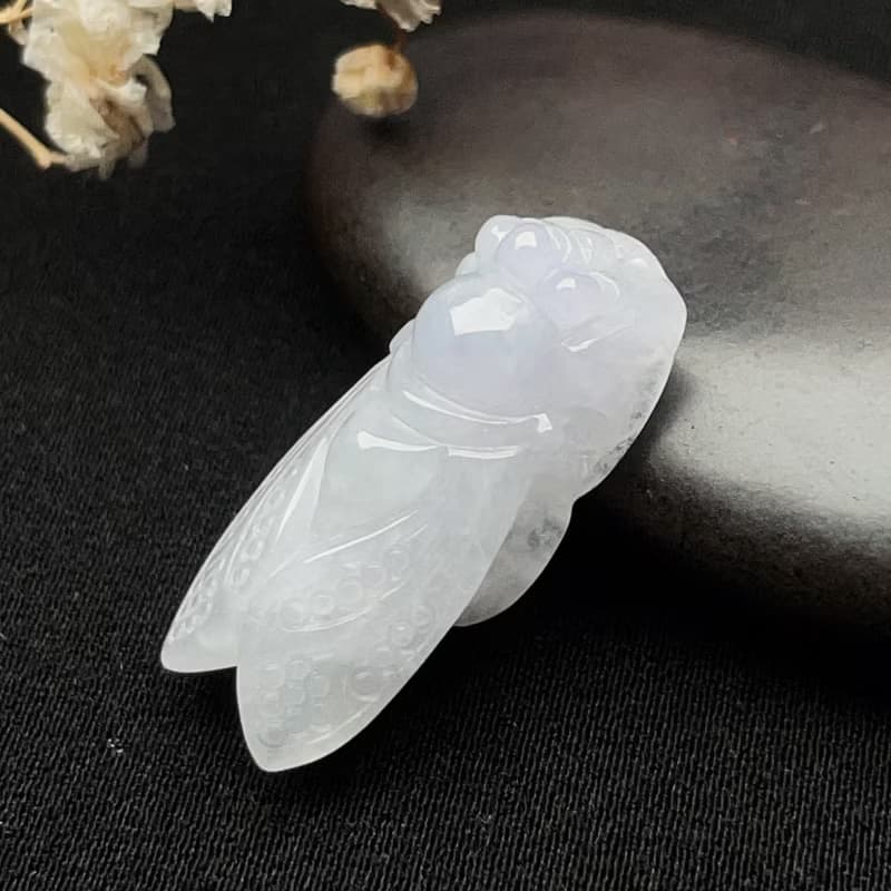 冰種翡翠蟬 | 天然緬甸玉翡翠A貨