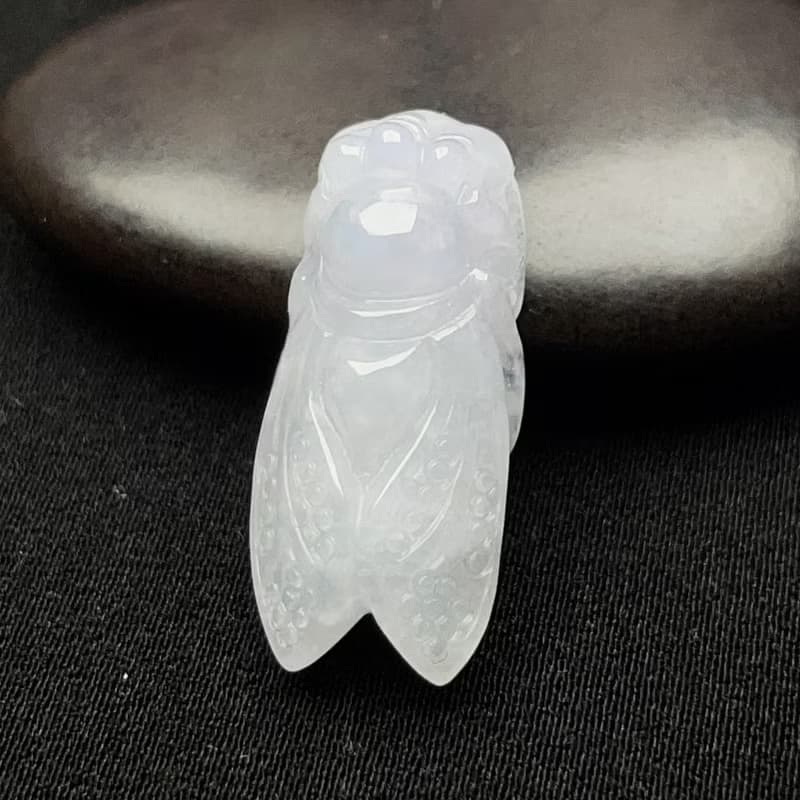 冰種翡翠蟬 | 天然緬甸玉翡翠A貨