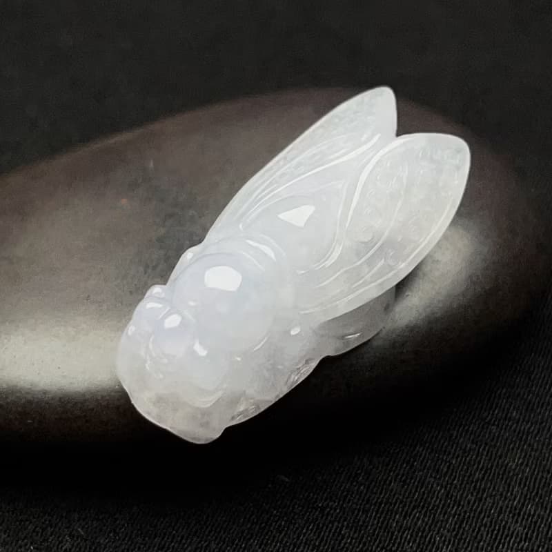 冰種翡翠蟬 | 天然緬甸玉翡翠A貨