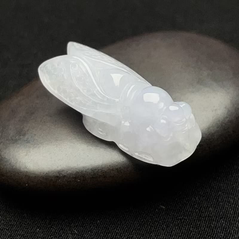 冰種翡翠蟬 | 天然緬甸玉翡翠A貨