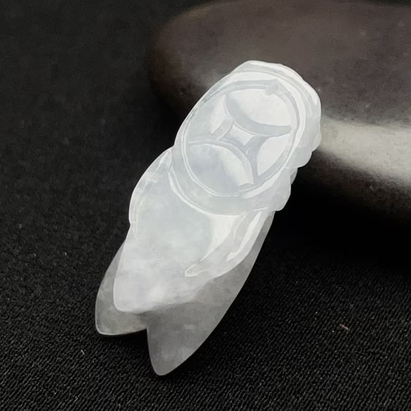 冰種翡翠蟬 | 天然緬甸玉翡翠A貨