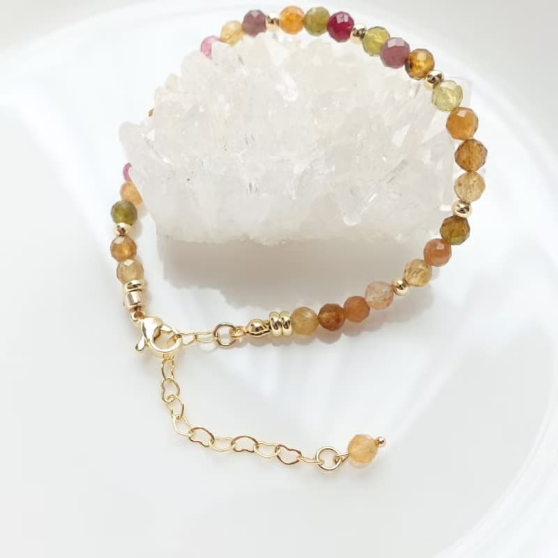 糖果碧璽 能量電氣石 招財黃色系 能量手串 手鍊 禮物 一物一圖