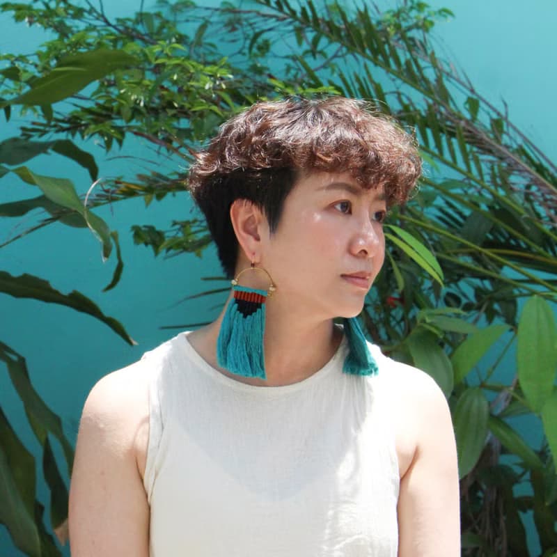 異地迷走 垂墜流蘇 編織耳環