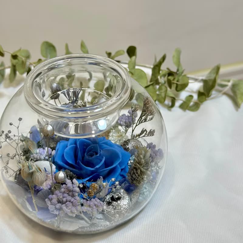 永生花天然精油薰香燭台 新年禮物 交換禮物 居家裝飾 療癒香氛