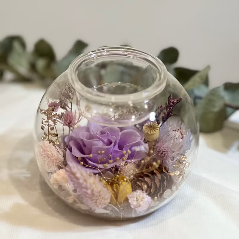 永生花天然精油薰香燭台 新年禮物 交換禮物 居家裝飾 療癒香氛