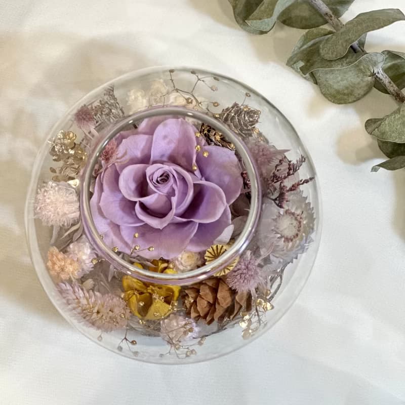 永生花天然精油薰香燭台 新年禮物 交換禮物 居家裝飾 療癒香氛
