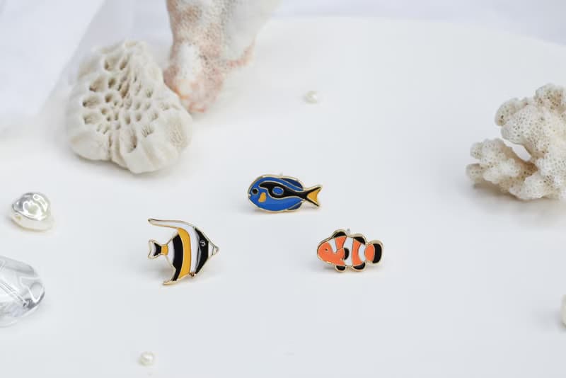熱帶魚 Tropical fish 海洋生物 夾式耳環 生日禮物 紙盒包裝