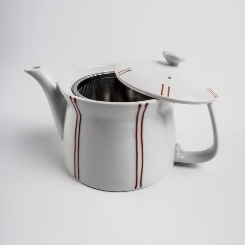 日本西海紅條紋陶磁茶壺(straip(R) Tea SS pot)-400ml