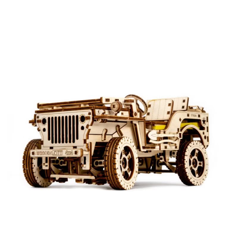偷偷為男友準備的手工禮物 WOODEN CITY  4×4 吉普車  / 3D模型