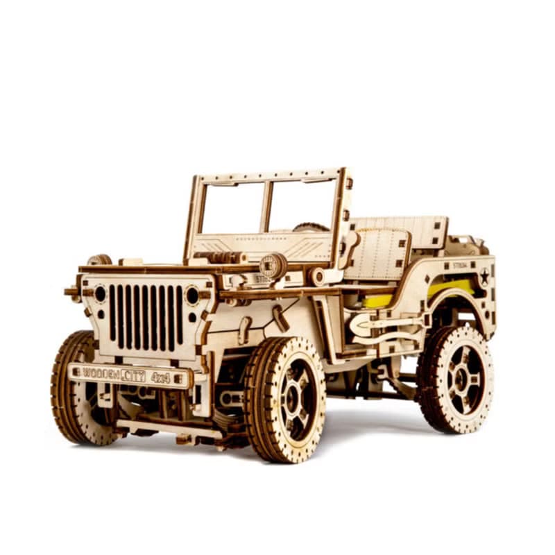 偷偷為男友準備的手工禮物 WOODEN CITY  4×4 吉普車  / 3D模型