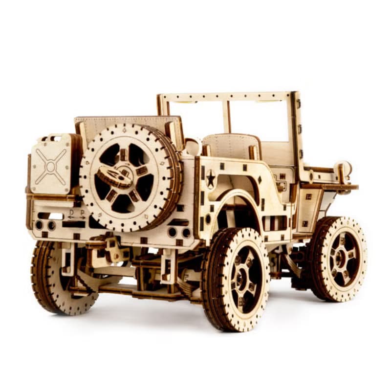 偷偷為男友準備的手工禮物 WOODEN CITY  4×4 吉普車  / 3D模型