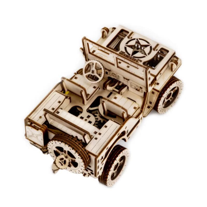 偷偷為男友準備的手工禮物 WOODEN CITY  4×4 吉普車  / 3D模型