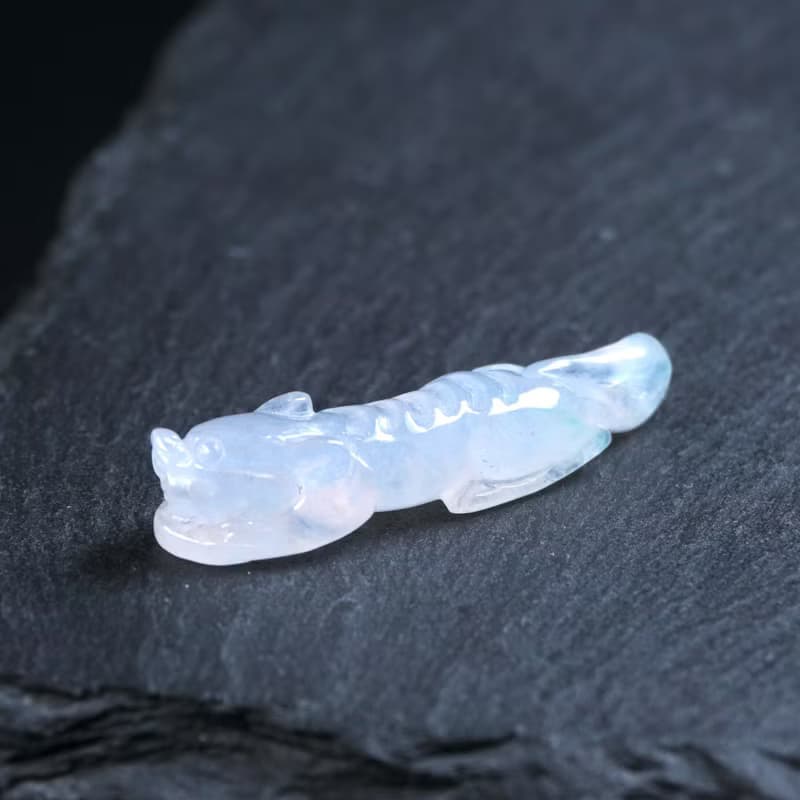 【合家歡】冰種翡翠巧雕合獾擺飾擺件 | 天然緬甸玉翡翠A貨| 送禮