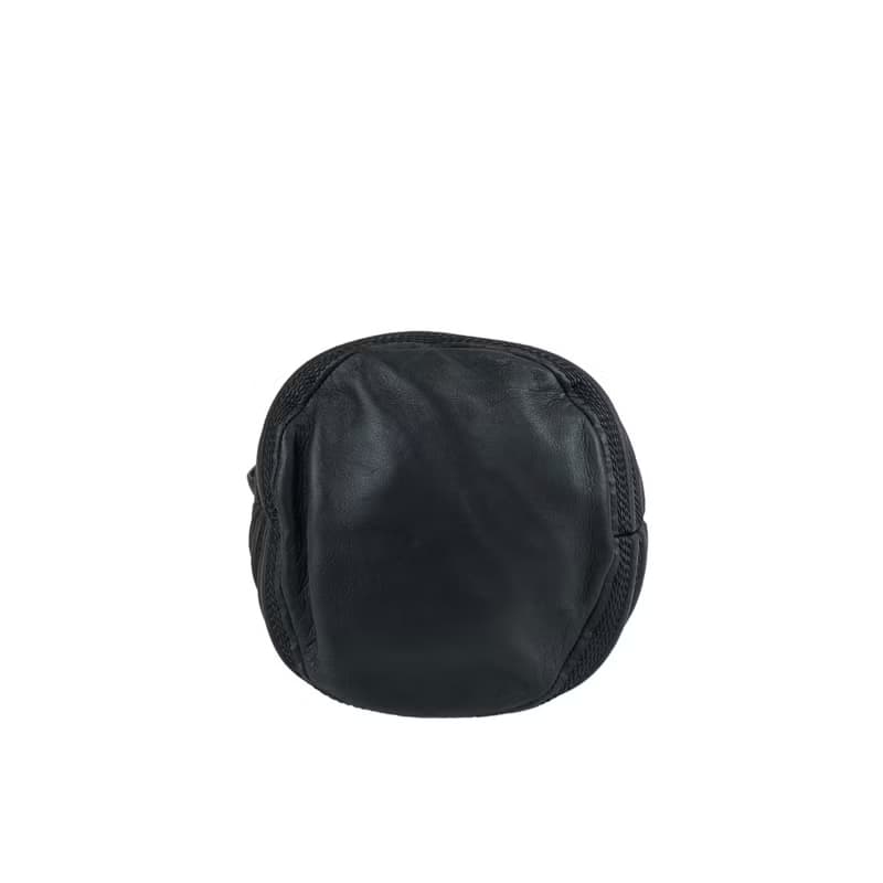 【 日本直送　名牌中古包 】LOEWE ロエベ ショルダーバッグ ブラック ロゴ レザー 巾着 vintage ヴィンテージ オールド zu2rww