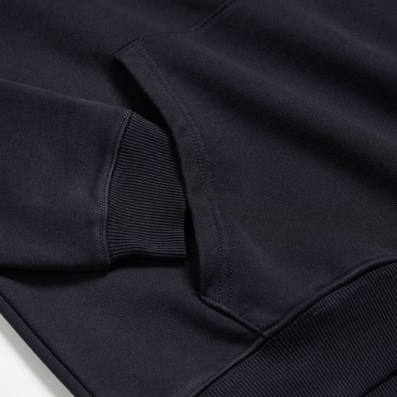 EDWIN 東京散策系列 招財貓連帽長袖T恤-男女款 (黑色)