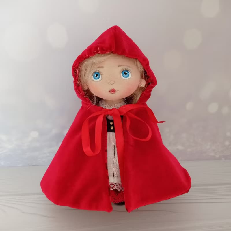 Interior Little Red Riding Hood doll, gift for collector, handmade doll