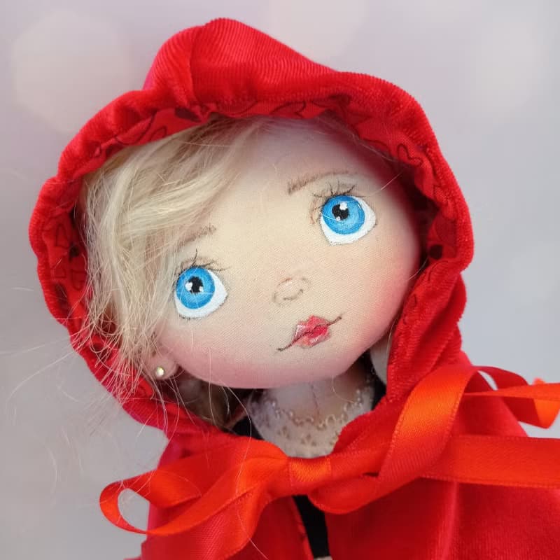 Interior Little Red Riding Hood doll, gift for collector, handmade doll