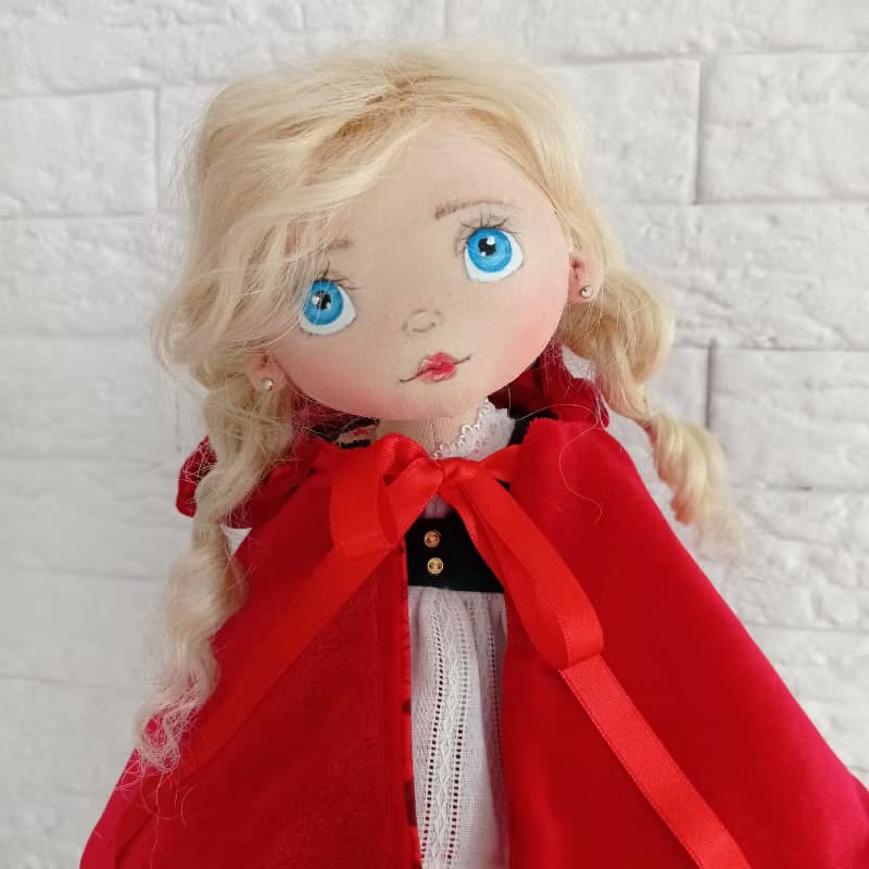 Interior Little Red Riding Hood doll, gift for collector, handmade doll