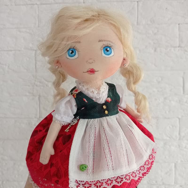 Interior Little Red Riding Hood doll, gift for collector, handmade doll