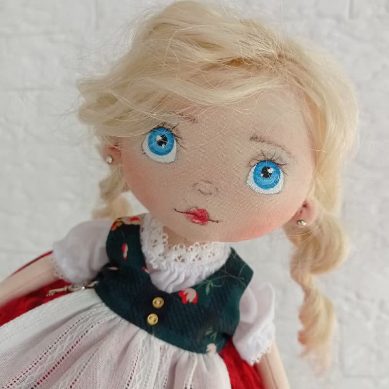 Interior Little Red Riding Hood doll, gift for collector, handmade doll