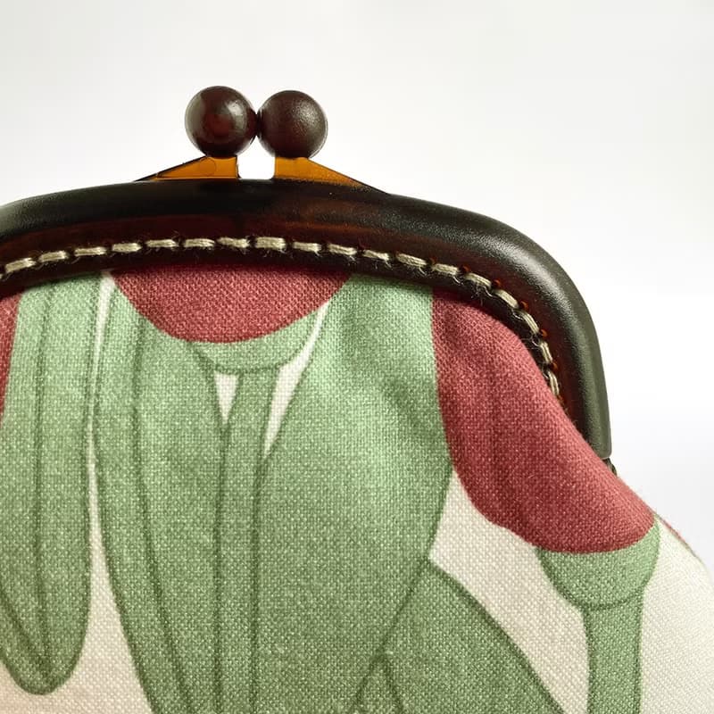 韓國印花棉布輕量感塑膠口金迷你包/零錢包