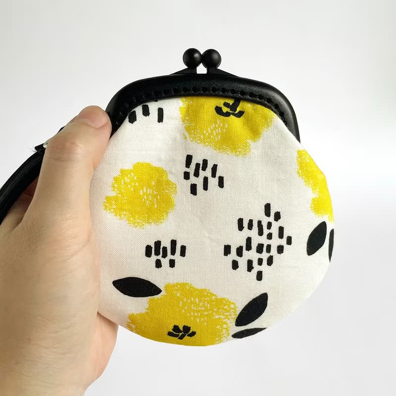 韓國印花棉布輕量感塑膠口金迷你包/零錢包