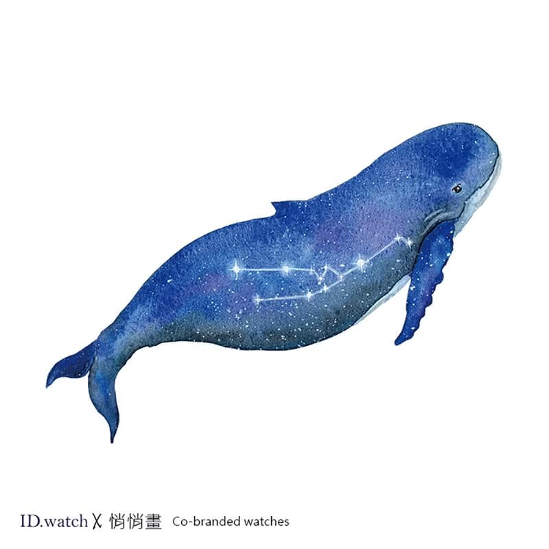 聯名款插畫手錶-星座鯨魚-牡羊座_金牛座_射手座_處女座
