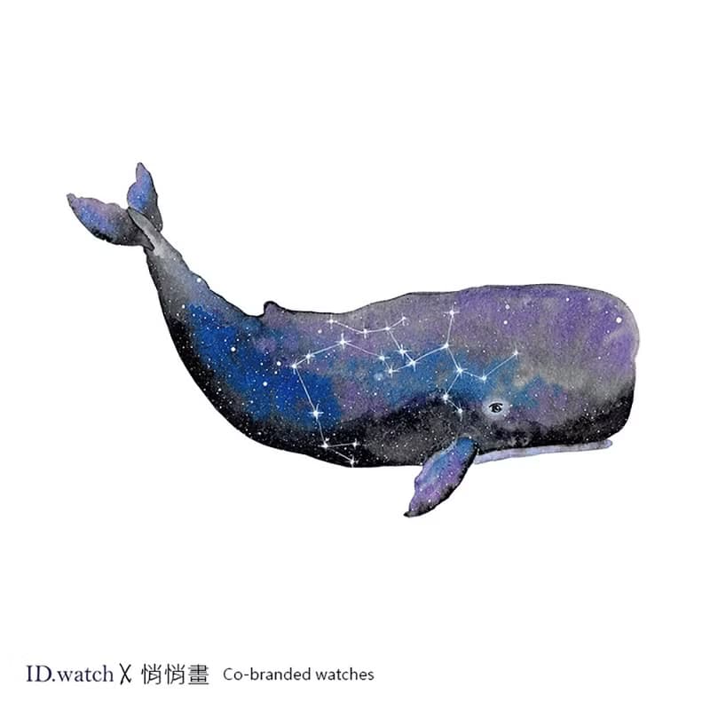 聯名款插畫手錶-星座鯨魚-牡羊座_金牛座_射手座_處女座