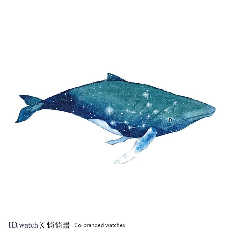 聯名款插畫手錶-星座鯨魚-牡羊座_金牛座_射手座_處女座