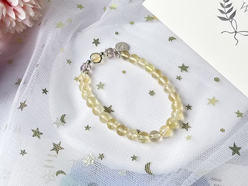 【檸檬】黃水晶 紫黃晶 S925純銀十二星座設計手鍊