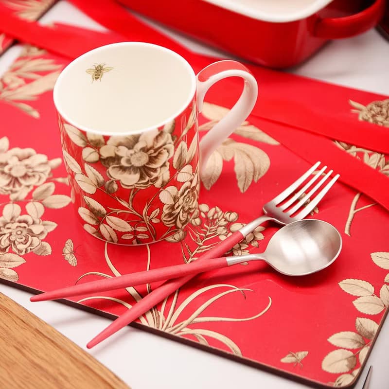 葡萄牙Cutipol GOA系列紅柄18cm點心匙