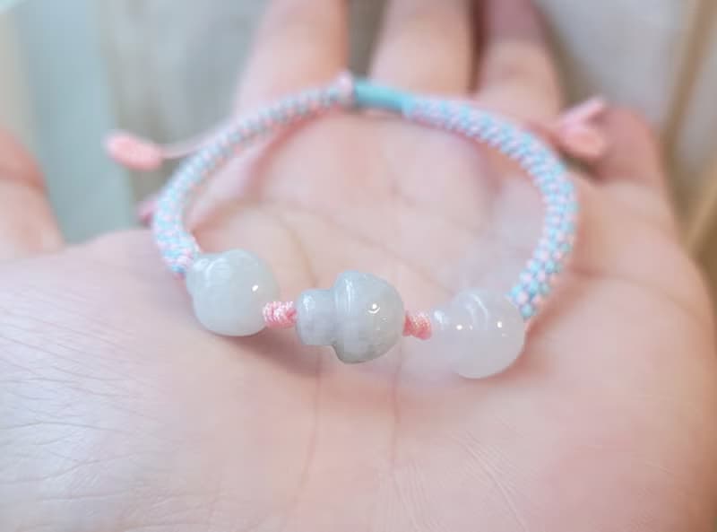 【親翠】天然翡翠 冰飄花蘑菇初春玉米結手環