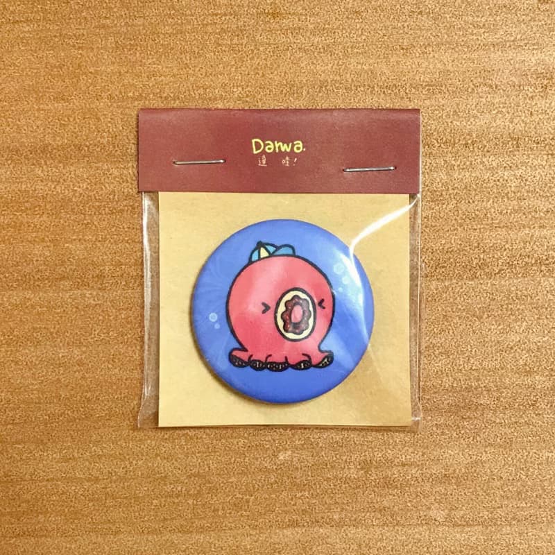 巧克力甜甜圈章魚--繽紛徽章