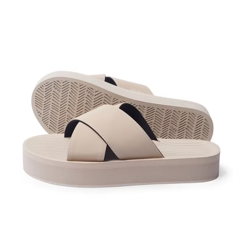 indosole CROSS Platform 環保拖鞋 海鹽白 女