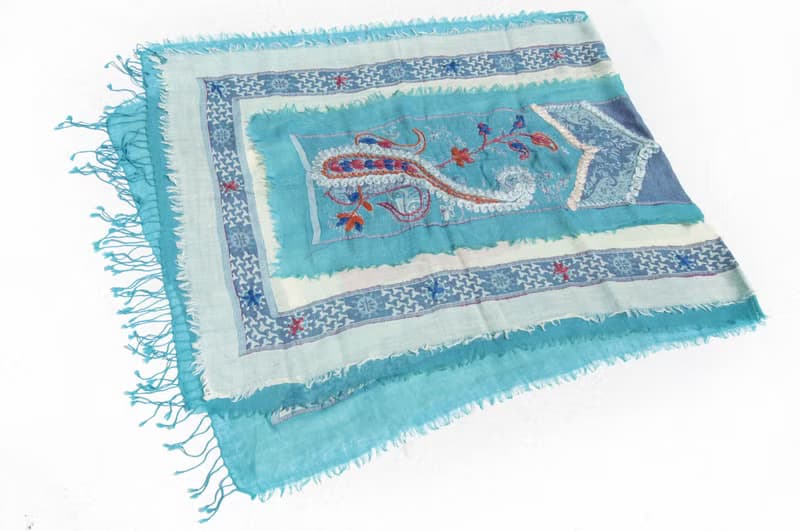 羊絨毛毯 水煮羊毛披肩/針織圍巾/刺繡圍巾/羊絨披巾/喀什米爾Cashmere 聖誕節禮物 交換禮物 母親節 父親節-花