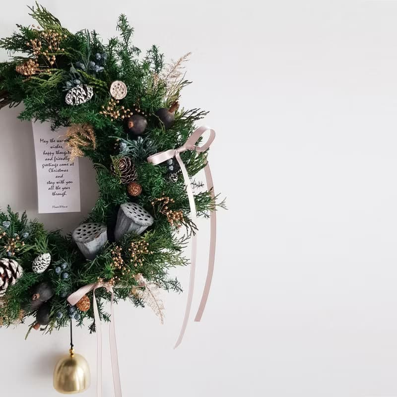 Xmas|永生雪松| M款Jingle Bells聖誕花圈 交換禮物 居家布置