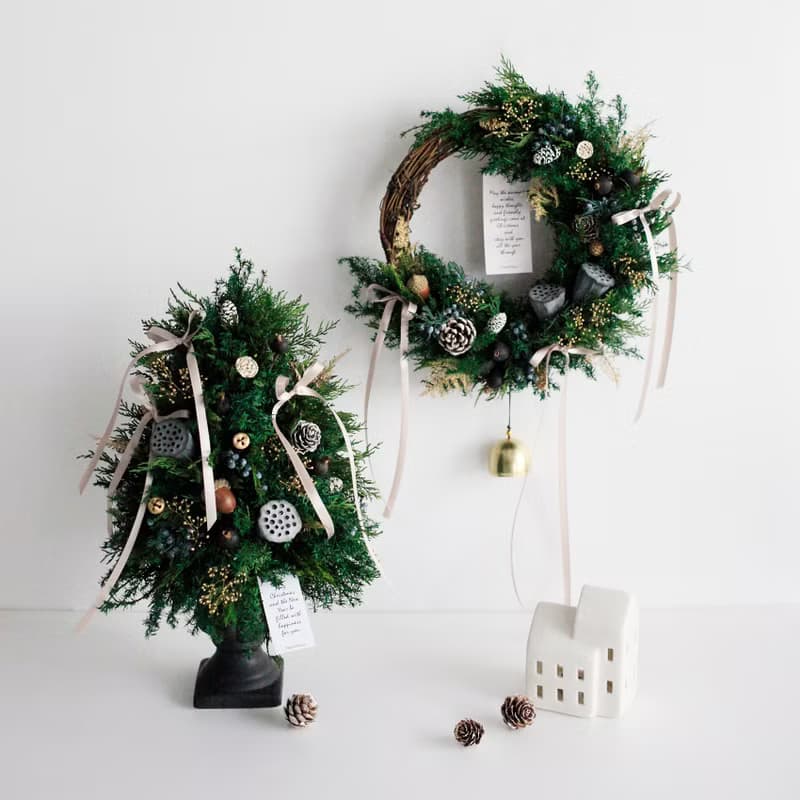 Xmas|永生雪松| M款Jingle Bells聖誕花圈 交換禮物 居家布置