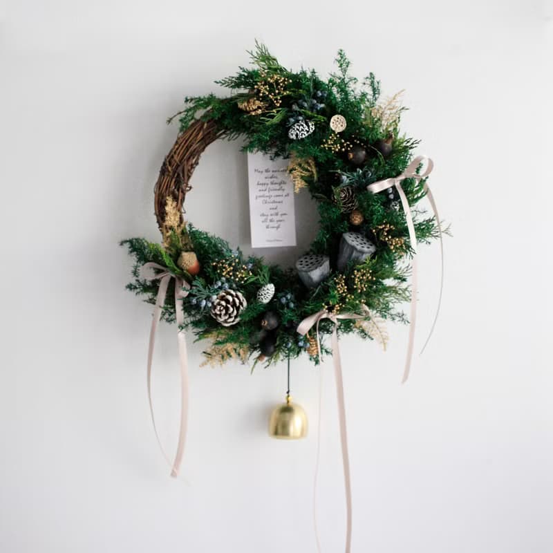 Xmas|永生雪松| M款Jingle Bells聖誕花圈 交換禮物 居家布置