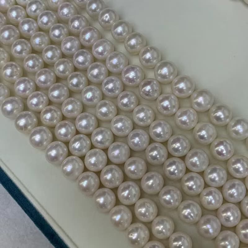 串鏈 天然淡水珍珠項鏈 冷白光 大珍珠