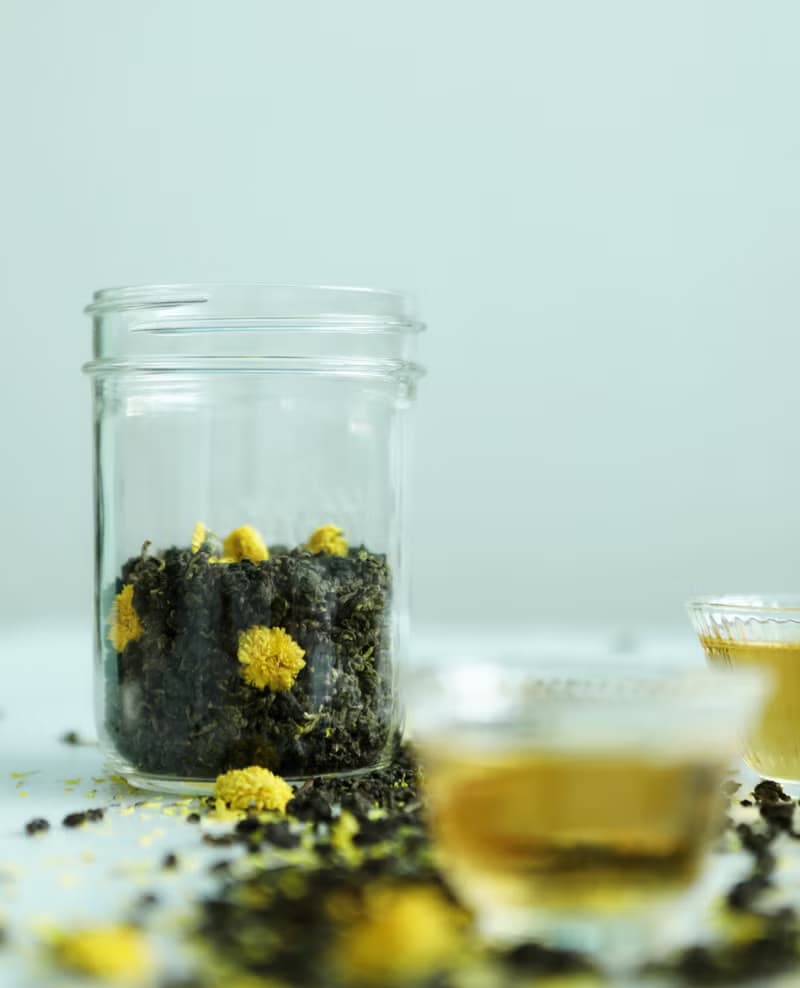鎏金菊琥珀 金菊焙茶 10入茶包禮盒