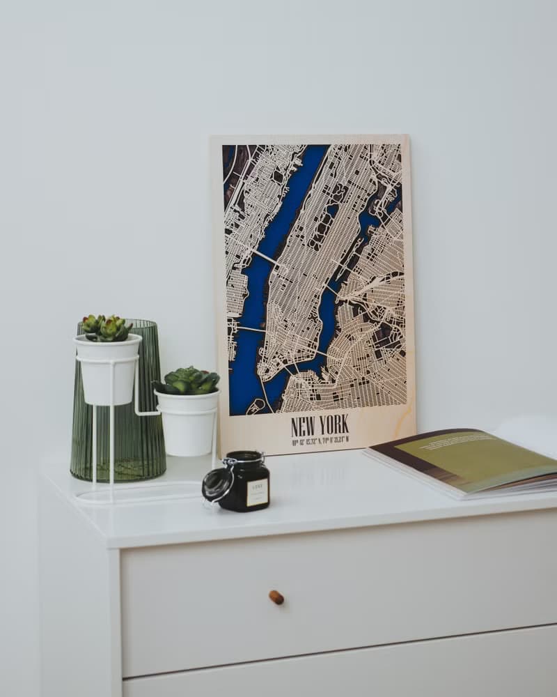 Wood Wall Art, Custom City Map, Housewarming Gift for New Home, Personalized Map