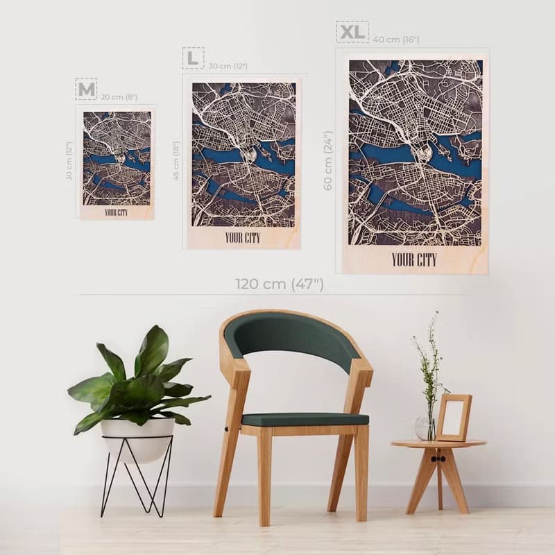 Wood Wall Art, Custom City Map, Housewarming Gift for New Home, Personalized Map