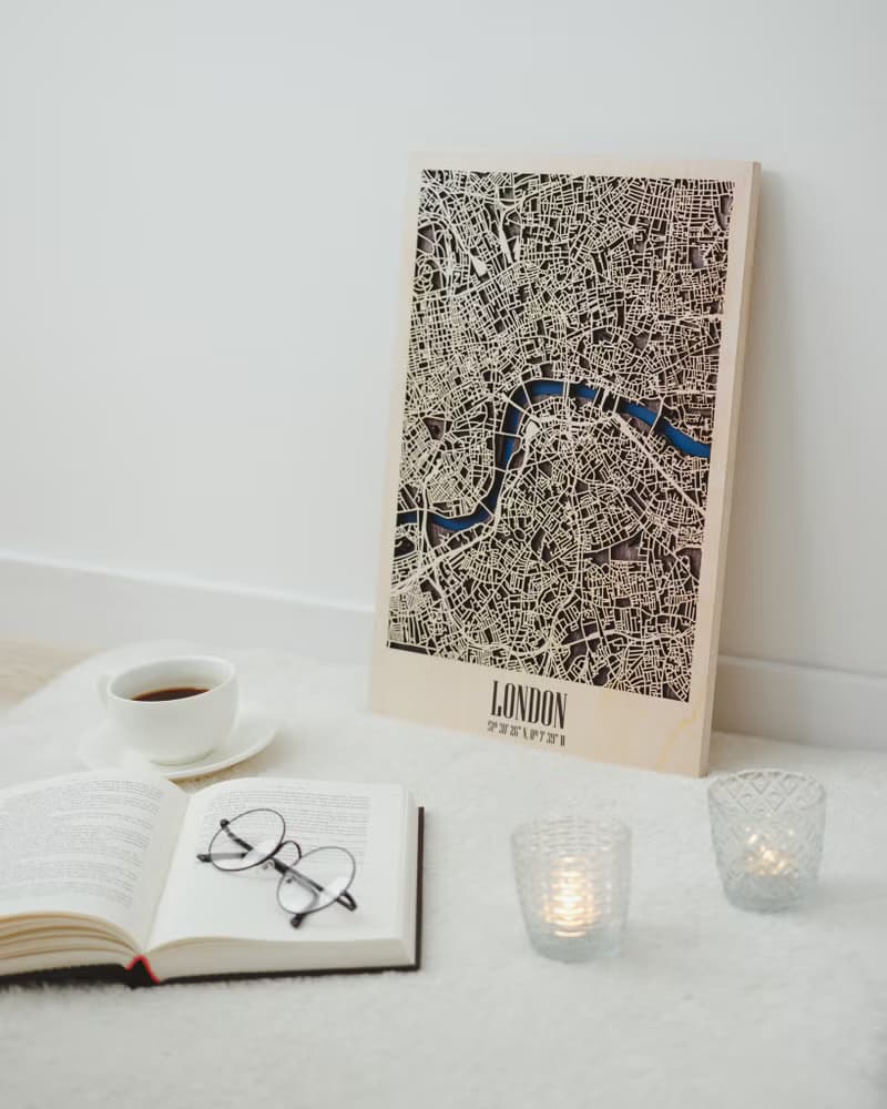 Wood Wall Art, Custom City Map, Housewarming Gift for New Home, Personalized Map