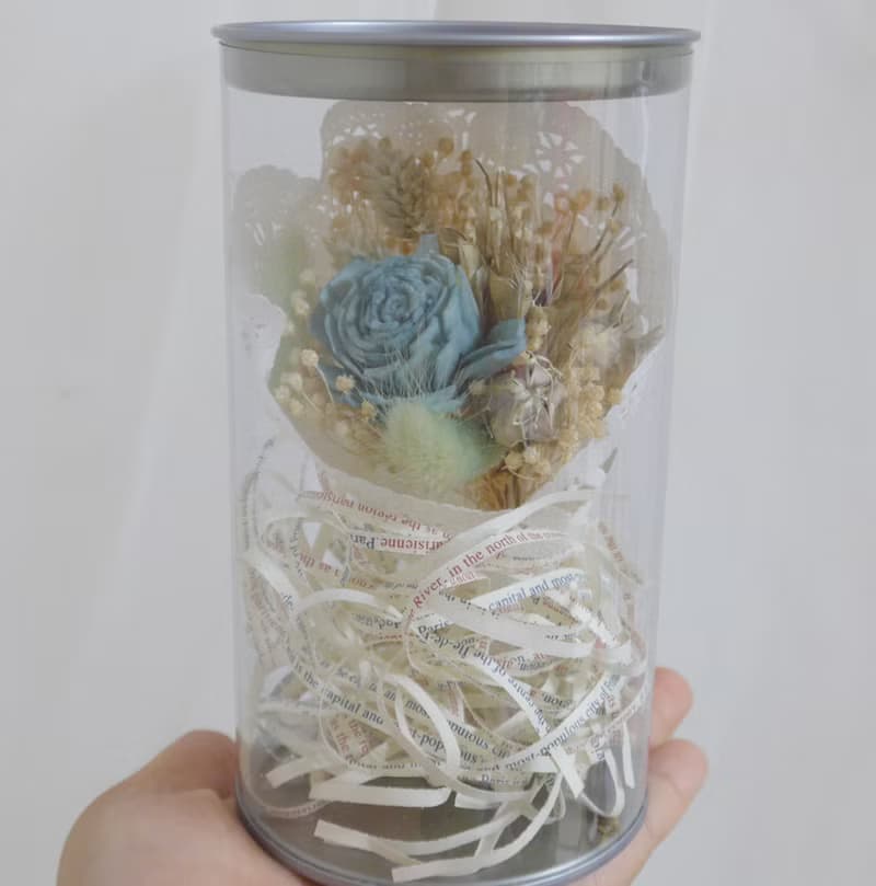 海洋風文青罐裝 結婚捧花永生乾燥花畢業謝師禮物生日畢業禮物