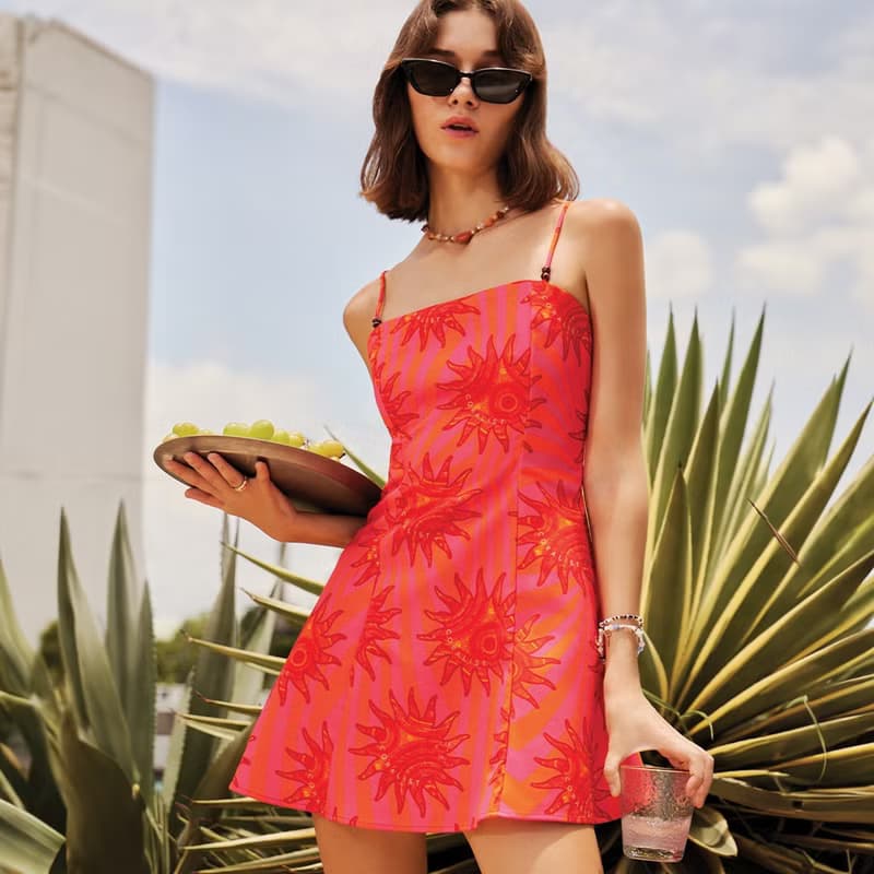'Zola' Fit and flare cocktail dress in Sole swirl (CRBW189)