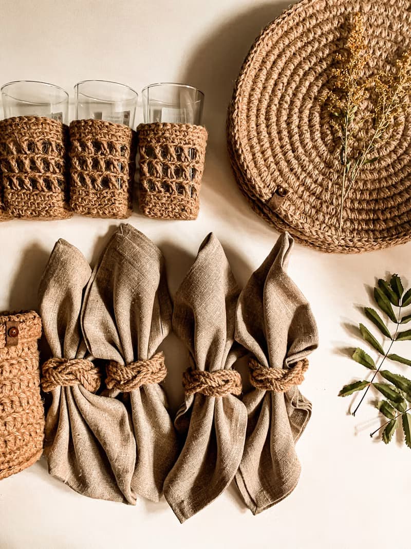 钩针编织北欧风格小篮子