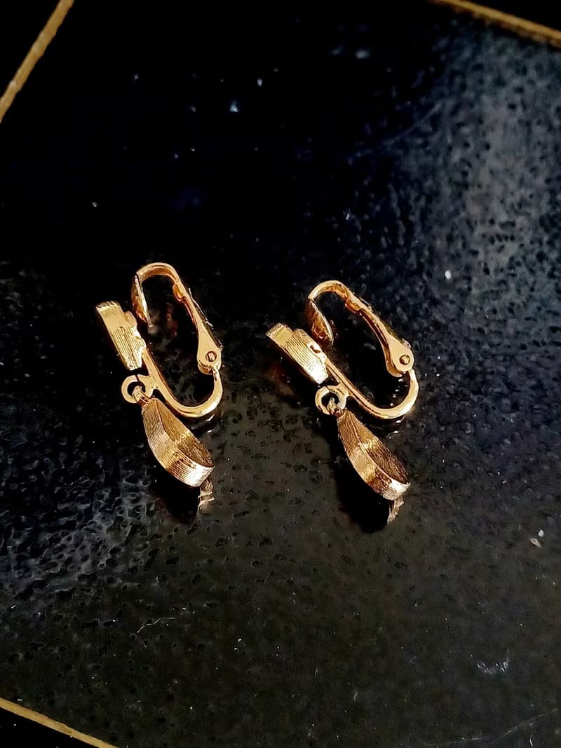vintage jewelry  AVON  古董生日石系列 紫水晶 夾式耳環
